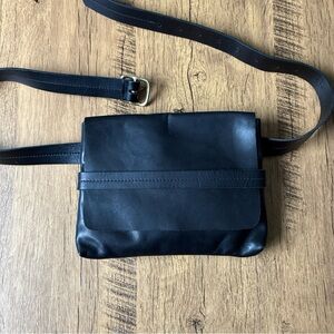 Clare V Black Leather Fanny Pack